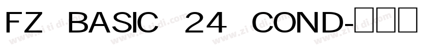 FZ BASIC 24 COND字体转换